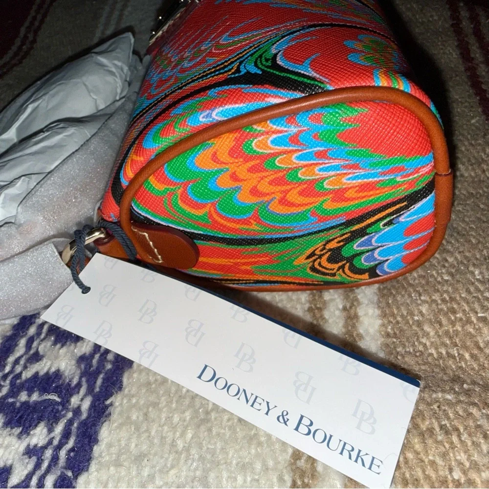 Dooney & Bourke Red Coated Cotton Plumes Clutch - Picture 3 of 4